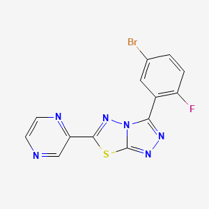 3-(5-Bromo-2-fluorophenyl)-6-(pyrazin-2-yl)[1,2,4]triazolo[3,4-b][1,3,4]thiadiazole