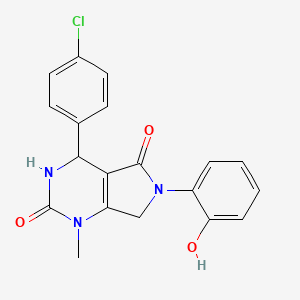 4-(4-chlorophenyl)-6-(2-hydroxyphenyl)-1-methyl-3,4,6,7-tetrahydro-1H-pyrrolo[3,4-d]pyrimidine-2,5-dione