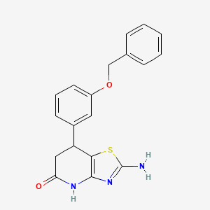 molecular formula C19H17N3O2S B11468312 2-amino-7-[3-(benzyloxy)phenyl]-6,7-dihydro[1,3]thiazolo[4,5-b]pyridin-5(4H)-one 