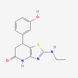 2-(Ethylamino)-7-(3-hydroxyphenyl)-4H,6H,7H-[1,3]thiazolo[4,5-b]pyridin-5-one