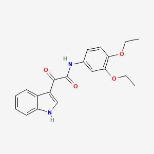 molecular formula C20H20N2O4 B11468329 N-(3,4-diethoxyphenyl)-2-(1H-indol-3-yl)-2-oxoacetamide 