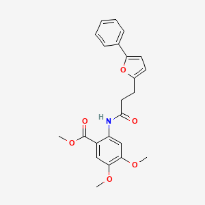 Methyl 4,5-dimethoxy-2-{[3-(5-phenyl-2-furyl)propanoyl]amino}benzoate