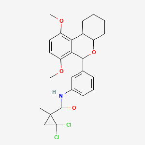 2,2-dichloro-N-[3-(7,10-dimethoxy-2,3,4,4a,6,10b-hexahydro-1H-benzo[c]chromen-6-yl)phenyl]-1-methylcyclopropanecarboxamide