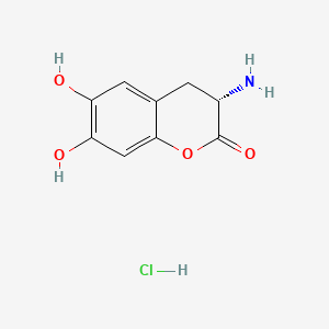 molecular formula C₉H₁₀ClNO₄ B1146835 (S)-3-Amino-6,7-dihydroxyhydrocoumarin Hydrochloride CAS No. 30033-29-5
