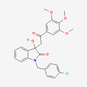 1-(4-chlorobenzyl)-3-hydroxy-3-[2-oxo-2-(3,4,5-trimethoxyphenyl)ethyl]-1,3-dihydro-2H-indol-2-one