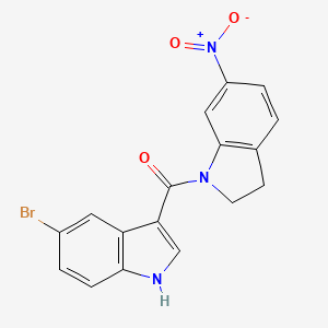 molecular formula C17H12BrN3O3 B11468363 (5-bromo-1H-indol-3-yl)(6-nitro-2,3-dihydro-1H-indol-1-yl)methanone 