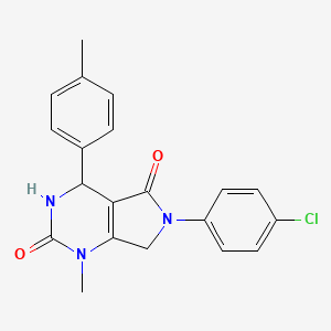 6-(4-chlorophenyl)-1-methyl-4-(4-methylphenyl)-3,4,6,7-tetrahydro-1H-pyrrolo[3,4-d]pyrimidine-2,5-dione