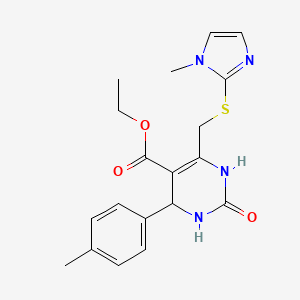 Ethyl 6-{[(1-methyl-1H-imidazol-2-YL)sulfanyl]methyl}-4-(4-methylphenyl)-2-oxo-1,2,3,4-tetrahydropyrimidine-5-carboxylate