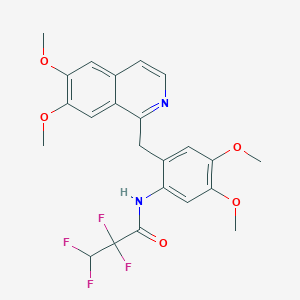 N-{2-[(6,7-dimethoxyisoquinolin-1-yl)methyl]-4,5-dimethoxyphenyl}-2,2,3,3-tetrafluoropropanamide