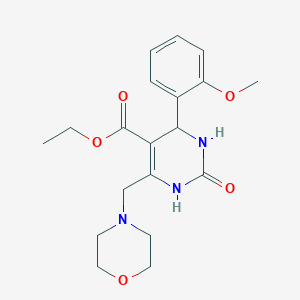 molecular formula C19H25N3O5 B11468407 Ethyl 4-(2-methoxyphenyl)-6-(morpholin-4-ylmethyl)-2-oxo-1,2,3,4-tetrahydropyrimidine-5-carboxylate 