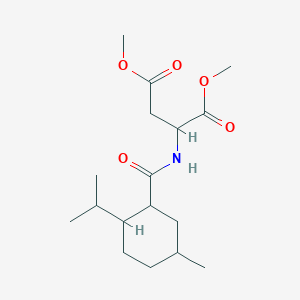 molecular formula C17H29NO5 B11468411 Dimethyl 2-{[(2-isopropyl-5-methylcyclohexyl)carbonyl]amino}succinate 