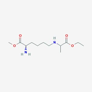 molecular formula C₁₂H₂₄N₂O₄ B1146842 Nε-(乙氧羰基乙基)-L-赖氨酸甲酯（非对映异构体的混合物） CAS No. 103954-36-5