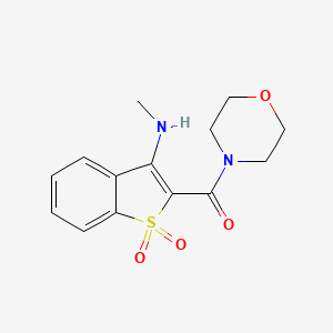 molecular formula C14H16N2O4S B11468461 3-(methylamino)-2-(morpholinocarbonyl)-1H-1-benzothiophene-1,1-dione 