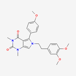 6-[2-(3,4-dimethoxyphenyl)ethyl]-5-(4-methoxyphenyl)-1,3-dimethyl-1H-pyrrolo[3,4-d]pyrimidine-2,4(3H,6H)-dione