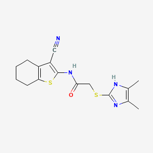 N-(3-cyano-4,5,6,7-tetrahydro-1-benzothiophen-2-yl)-2-[(4,5-dimethyl-1H-imidazol-2-yl)sulfanyl]acetamide