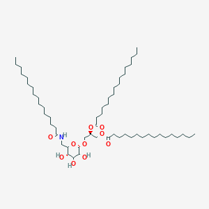 molecular formula C₅₇H₁₀₉NO₁₀ B1146850 1,2-二棕榈酰基-3-(N-棕榈酰基-6'-氨基-6'-脱氧-α-d-葡萄糖基)-sn-甘油 CAS No. 843651-89-8