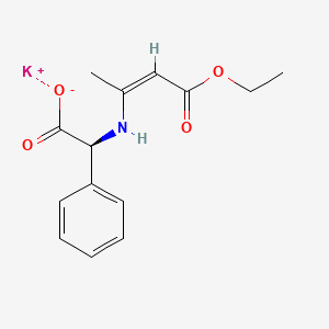 B1146852 Potassium L-(1-ethoxycarbonylpropen-2-yl)-alpha-aminophenylacetate CAS No. 20421-26-5