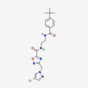 3-[(4-bromo-1H-pyrazol-1-yl)methyl]-N-(2-{[(4-tert-butylphenyl)carbonyl]amino}ethyl)-1,2,4-oxadiazole-5-carboxamide