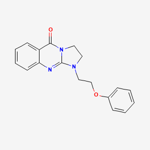 molecular formula C18H17N3O2 B11468556 1-(2-phenoxyethyl)-2,3-dihydroimidazo[2,1-b]quinazolin-5(1H)-one 