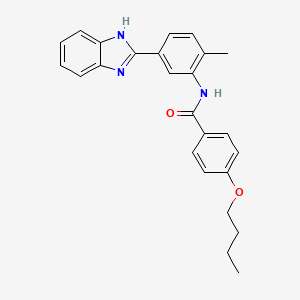 N-[5-(1H-benzimidazol-2-yl)-2-methylphenyl]-4-butoxybenzamide