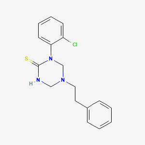 molecular formula C17H18ClN3S B11468594 1-(2-Chlorophenyl)-5-(2-phenylethyl)-1,3,5-triazinane-2-thione 