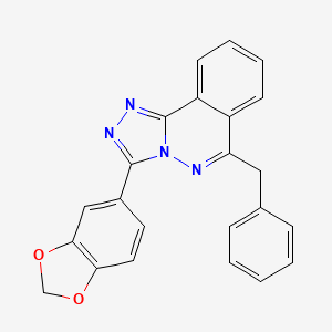 molecular formula C23H16N4O2 B11468610 3-(1,3-Benzodioxol-5-yl)-6-benzyl[1,2,4]triazolo[3,4-a]phthalazine 