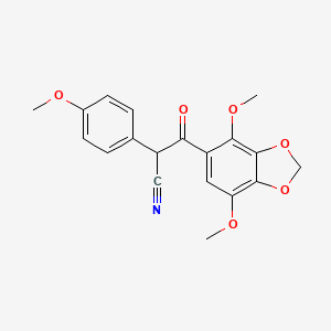 3-(4,7-Dimethoxy-1,3-benzodioxol-5-yl)-2-(4-methoxyphenyl)-3-oxopropanenitrile