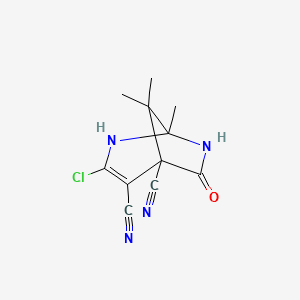 3-Chloro-1,8,8-trimethyl-6-oxo-2,7-diazabicyclo[3.2.1]oct-3-ene-4,5-dicarbonitrile