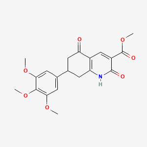 Methyl 2,5-dioxo-7-(3,4,5-trimethoxyphenyl)-1,2,5,6,7,8-hexahydroquinoline-3-carboxylate