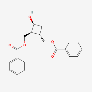 B1146868 (1S,2S,3S)-2,3-Bis(benzoyloxymethyl)cyclobutanol CAS No. 132294-17-8