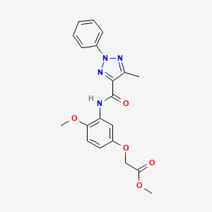 methyl (4-methoxy-3-{[(5-methyl-2-phenyl-2H-1,2,3-triazol-4-yl)carbonyl]amino}phenoxy)acetate