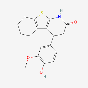 4-(4-hydroxy-3-methoxyphenyl)-3,4,5,6,7,8-hexahydro[1]benzothieno[2,3-b]pyridin-2(1H)-one