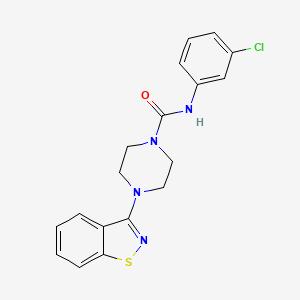 4-(1,2-benzothiazol-3-yl)-N-(3-chlorophenyl)piperazine-1-carboxamide