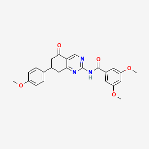 molecular formula C24H23N3O5 B11468755 3,5-dimethoxy-N-[7-(4-methoxyphenyl)-5-oxo-5,6,7,8-tetrahydroquinazolin-2-yl]benzamide 