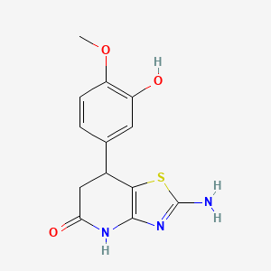 2-amino-7-(3-hydroxy-4-methoxyphenyl)-6,7-dihydro[1,3]thiazolo[4,5-b]pyridin-5(4H)-one