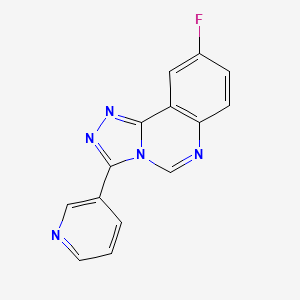 3-(9-Fluoro-[1,2,4]triazolo[4,3-c]quinazolin-3-yl)pyridine