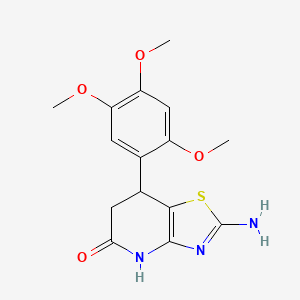 molecular formula C15H17N3O4S B11468775 2-amino-7-(2,4,5-trimethoxyphenyl)-6,7-dihydro[1,3]thiazolo[4,5-b]pyridin-5(4H)-one 