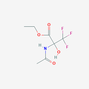 molecular formula C7H10F3NO4 B11468782 Ethyl 2-(acetylamino)-3,3,3-trifluoro-2-hydroxypropanoate 