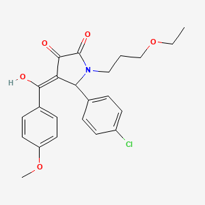 5-(4-Chlorophenyl)-1-(3-ethoxypropyl)-3-hydroxy-4-(4-methoxybenzoyl)-2,5-dihydro-1H-pyrrol-2-one