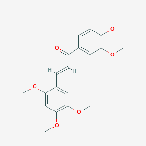 molecular formula C20H22O6 B11468830 (2E)-1-(3,4-dimethoxyphenyl)-3-(2,4,5-trimethoxyphenyl)prop-2-en-1-one 