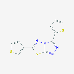 3-(Thiophen-2-yl)-6-(thiophen-3-yl)[1,2,4]triazolo[3,4-b][1,3,4]thiadiazole