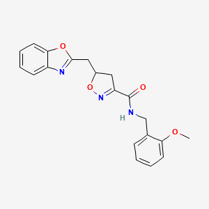 5-(1,3-benzoxazol-2-ylmethyl)-N-(2-methoxybenzyl)-4,5-dihydro-1,2-oxazole-3-carboxamide