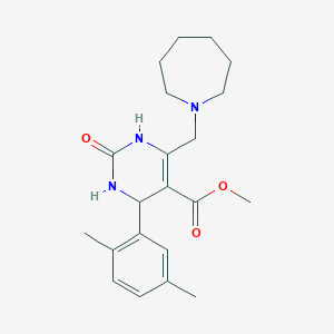 Methyl 6-(azepan-1-ylmethyl)-4-(2,5-dimethylphenyl)-2-oxo-1,2,3,4-tetrahydropyrimidine-5-carboxylate