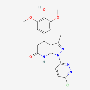 1-(6-chloropyridazin-3-yl)-4-(4-hydroxy-3,5-dimethoxyphenyl)-3-methyl-4,5-dihydro-1H-pyrazolo[3,4-b]pyridin-6-ol