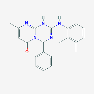 2-[(2,3-dimethylphenyl)amino]-8-methyl-4-phenyl-1,4-dihydro-6H-pyrimido[1,2-a][1,3,5]triazin-6-one