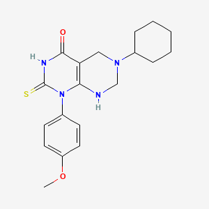 6-cyclohexyl-1-(4-methoxyphenyl)-2-thioxo-2,3,5,6,7,8-hexahydropyrimido[4,5-d]pyrimidin-4(1H)-one