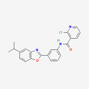 2-chloro-N-{3-[5-(propan-2-yl)-1,3-benzoxazol-2-yl]phenyl}pyridine-3-carboxamide