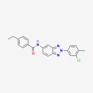 N-[2-(3-chloro-4-methylphenyl)-2H-1,2,3-benzotriazol-5-yl]-4-ethylbenzamide