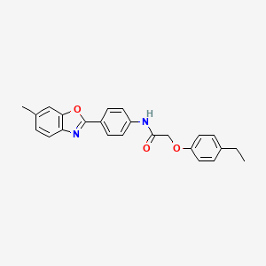 molecular formula C24H22N2O3 B11468997 2-(4-ethylphenoxy)-N-[4-(6-methyl-1,3-benzoxazol-2-yl)phenyl]acetamide 