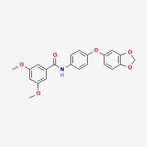 molecular formula C22H19NO6 B11469003 N-[4-(1,3-benzodioxol-5-yloxy)phenyl]-3,5-dimethoxybenzamide 